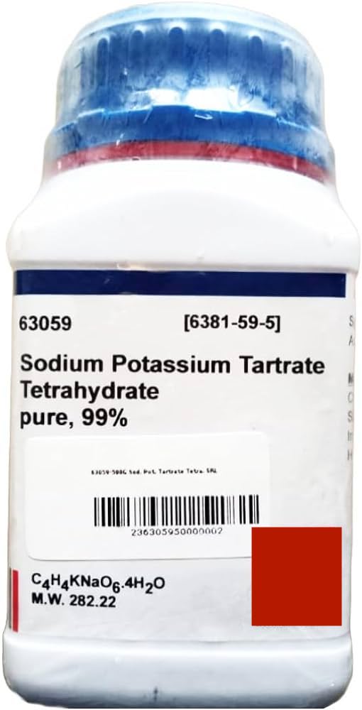 Potassium Sodium Tartrate tetra-hydrate, AR 500g 9Potassium Sodium Tartrate tetra hydrate AR 500g
