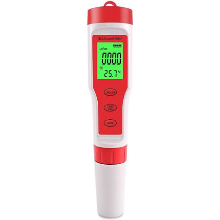 4 in 1 PH:TDS:EC:Temperature Meter PH Tester Digital Water Quality Monitor Tester for Pools Drinking Water Aquariums 4 in 1 PHTDSECTemperature Meter PH Tester Digital Water Quality Monitor Tester for Pools Drinking Water Aquariums