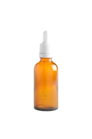 Dropper Bottles Amber Glass White Lids