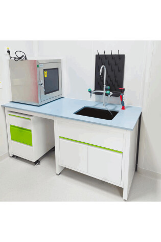 Laboratory Sink Cabinet With Faucet