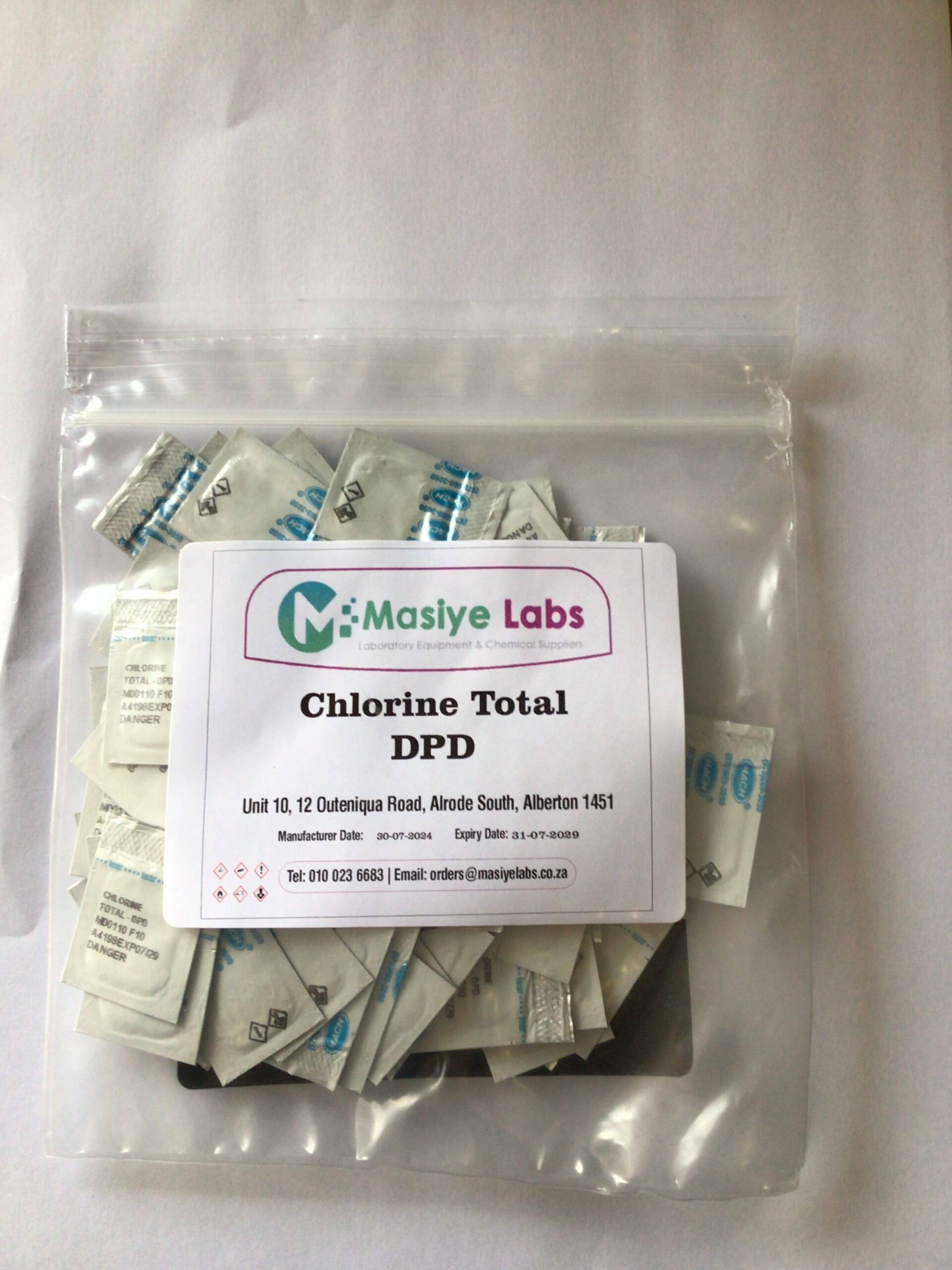 DPD Total Chlorine Powder 10mL 100/pk DPD Total Chlorine Powder Pillows scaled