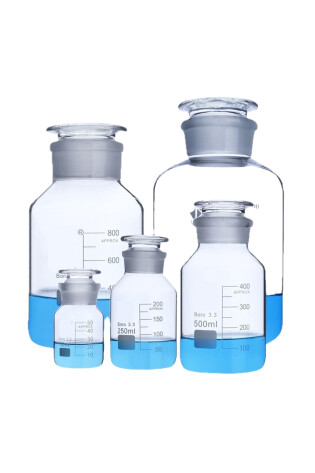 Reagent Bottles Wide Neck - With Stoppers